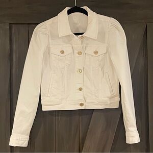Lilly Pulitzer Stretch White Denim Jacket-Small